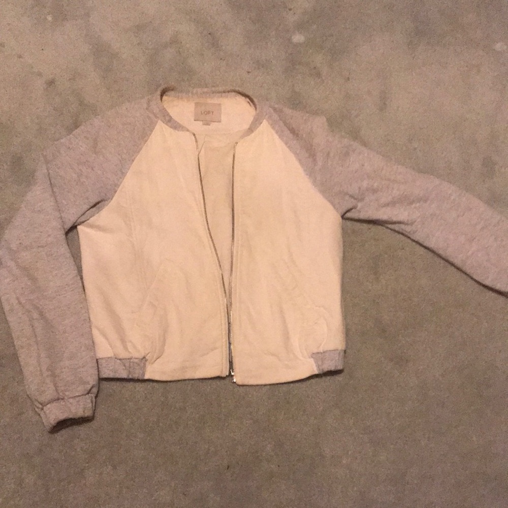 LOFT cotton baseball style bomber jacket